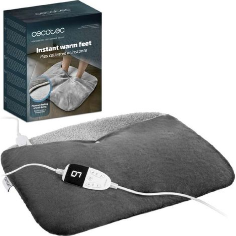 Cecotec Calentador de Pies eléctrico HeatConfort FootWarmer Deluxe. Calientapiés 55x45cm, 2 Espacios Separados, Antideslizante