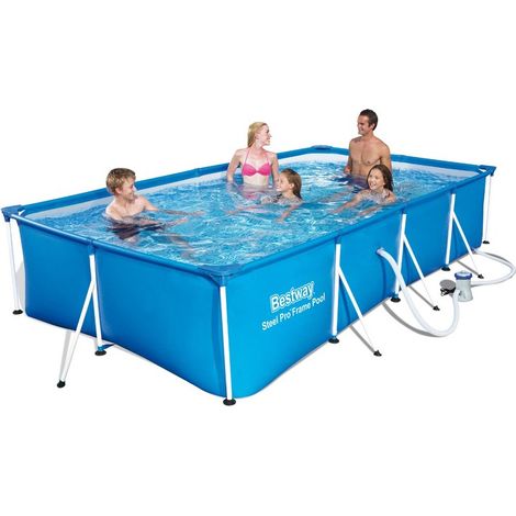 Piscina BESTWAY 56424 Steel Pro Blu Rettangolare - CM.400x211x81H ELIMINATO (1/4)