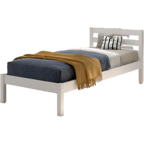Lit Enfant Scandinave "Pino" 90x200cm Blanc (1/4)