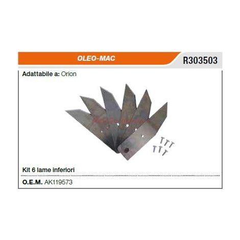 Kit 6 Lame per robot OLEOMAC orion R303503