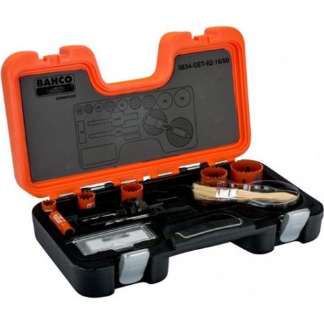 BAHCO - Jeu de scies trépans bimétal Sandflex pr les plaques en métal/bois, 16x50mm-8p