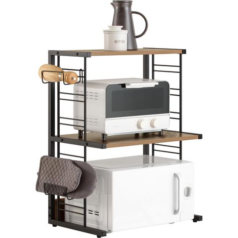 SoBuy Kitchen Shelf Microwave Shelf Kitchen Appliances Storage Shelf Spice Rack,KCR08-PF
