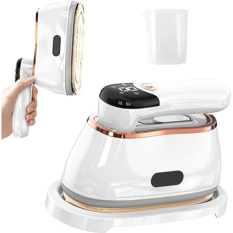 Plancha de vapor vertical portátil 2 en 1 de 1200 W: tabla de planchar con panel cerámico, planchado vertical a vapor en 10 segundos, ideal para el hogar y los viajes. (1/5)
