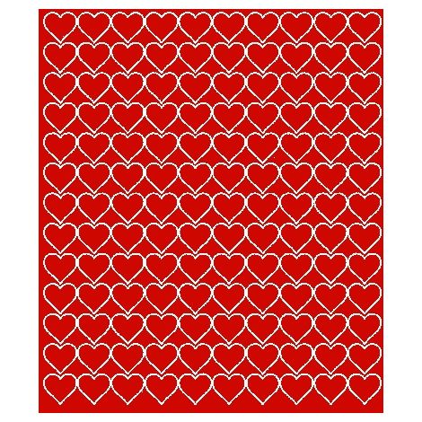 Adesivi a forma di cuore per San Valentino, 2 cm, 130 pezzi, rosso opaco