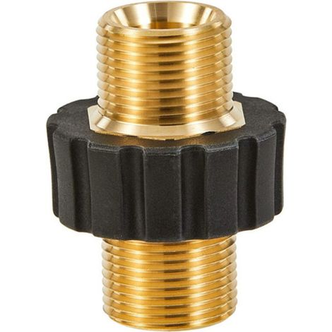 Connecteur en cuivre de conversion de tuyau d'eau de lavage de voiture à haute pression, interface externe à 22 fils, connecteur d'accessoires de machine de lavage de voiture (1/5)