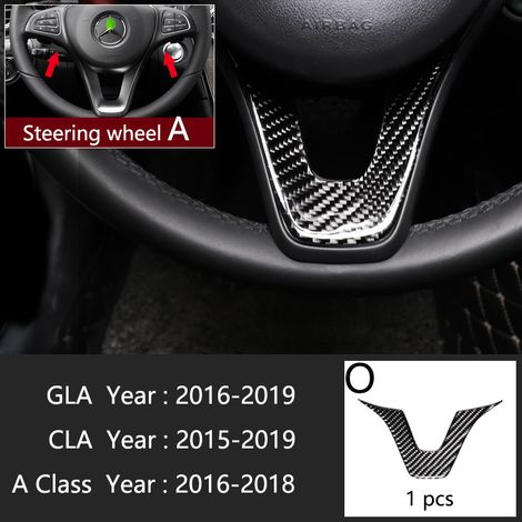 (Type O) Compatible avec Mercedes-Benz Classe A W176 GLA X156 CLA Accessoires Climatisation Console CD Panneau de garniture Style automobile (1/5)
