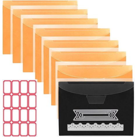 Borsa portaoggetti per 8 timbri e fustelle e foglio magnetico - Set per riporre fustelle, scrapbooking e altri accessori.