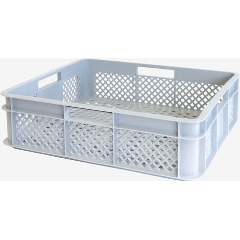 Caisse Ajourée avec Poignet 400 x 350 x 100 - Gris - Gilac