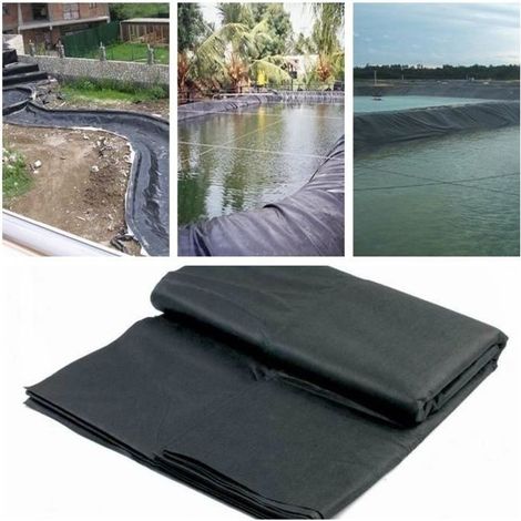 TEMPSA - Bâche bassin - 8X6M - Épaisseur 0.12mm - PVC - Membrane Imperméable Réservoir Étang Pisciculture (1/4)