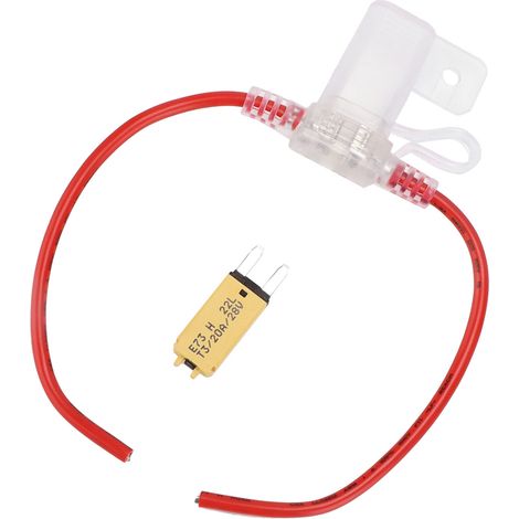 Porte-fusible 12AWG, transparent et étanche, avec disjoncteur à réarmement manuel, convient aux voitures, yachts, camping-cars et camions, 32V. (1/5)