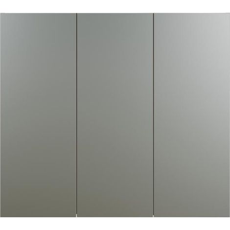 Badezimmerschrank mit Spiegel und 3 Türen L90 cm - PUREBLISS