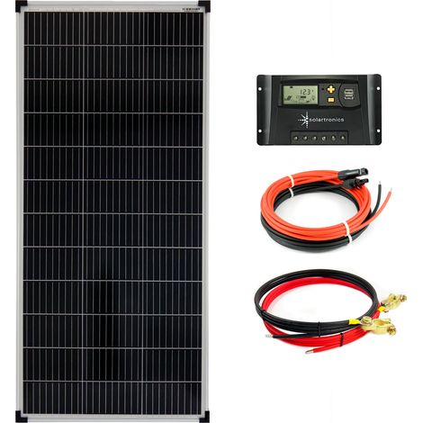100 Watt 12V Solar Set 20A Laderegler gelb Solaranlage Inselanlage Garten Camping Solarmodul 1200mm (1/5)