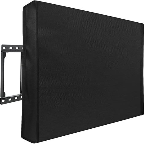 (30-32", 86x58x13cm) Waterproof UV Flat Screen TV Cover for 22"-75" TV Dustproof Furniture Cover Indoor, Fits Most Stands and Mounts Black (1/5)