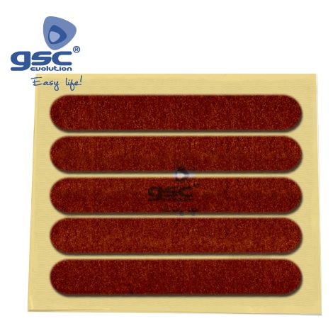 Set 5 quadratischer Klebefilz 13x91mm Braun GSC 003802770