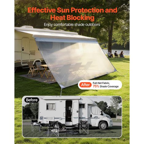 Paroi Avant pour Store de Camping-car de 2x4,3 m, Façade de Store Compatible avec Auvent de 4,5 m, Pare-soleil pour Caravane Campin… (1/5)