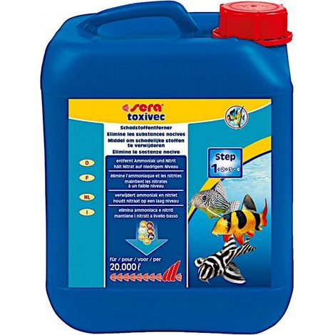 Sera toxivec - elimina l'ammoniaca in acqua dolce - Formato: 5 L