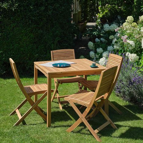 Salon de jardin en acacia 4 personnes (1/5)