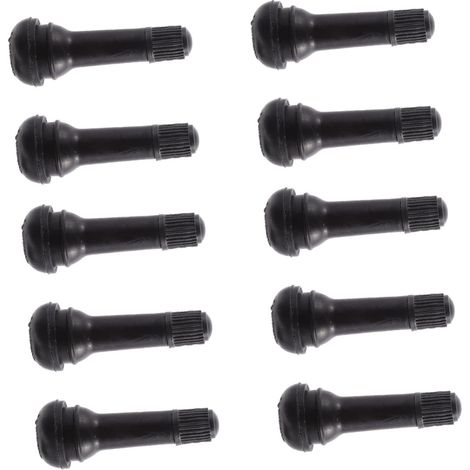 10 Bouchons de Valve Tr414 pour Pneu de Voiture en Caoutchouc pour Pneus sans Chambre à Air Noir Accessoires Auto (1/4)