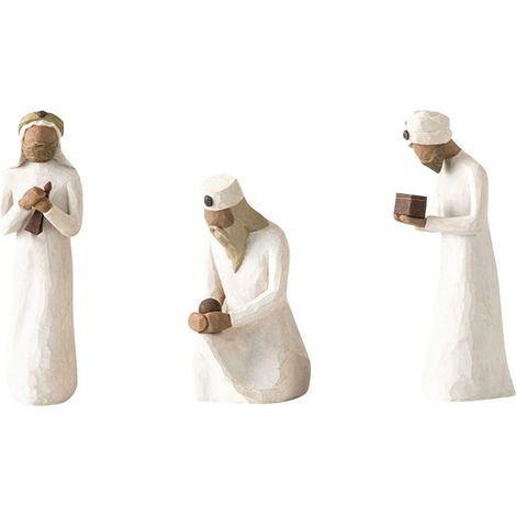 Crèche - Figurines En Résine - Sainte Famille - Décoration De Table Et Rebord De Fenêtre - Lot De 3 Pièces (1/5)