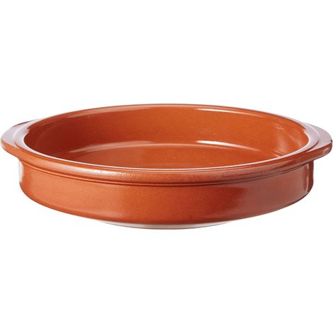 FACKELMANN Classico Casseruola in Terracotta, Ceramica, 26 x 24 x 5 cm, Nero, Ciano, Magenta, Giallo, Rendement Standard (1/4)