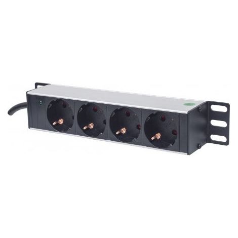 INTELLINET 25,4 CM 10ZOLL MULTIPRISE ÉLECTRIQUE 4 PRISES S 714020 (1/7)
