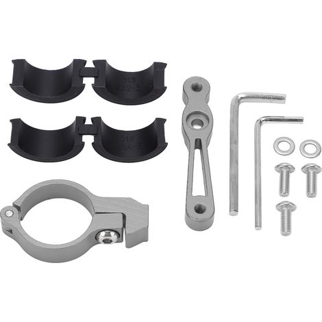 Support de bouteille vélo adaptateur en alliage d'aluminium pour montage sur tige de selle, idéal pour équipement cyclisme extérieur argenté