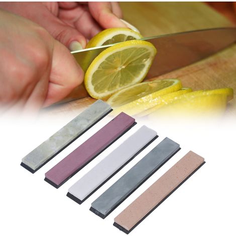 Affûteur de couteaux à angle fixe avec cinq pierres à aiguiser de grains 1000, 3000, 5000, 8000 et 10000. (1/5)