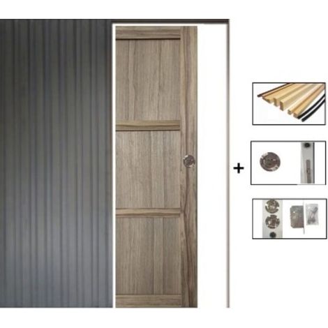 Porta Scorrevole Frake 3 Ante H204 x L73 + Sistema Pocket e kit di finitura inclusi