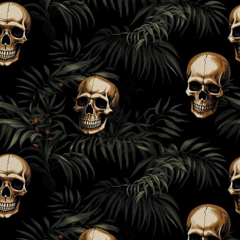 Tela decorativa para exteriores Oxford - Motivo de calavera I DX4933 (1/5)