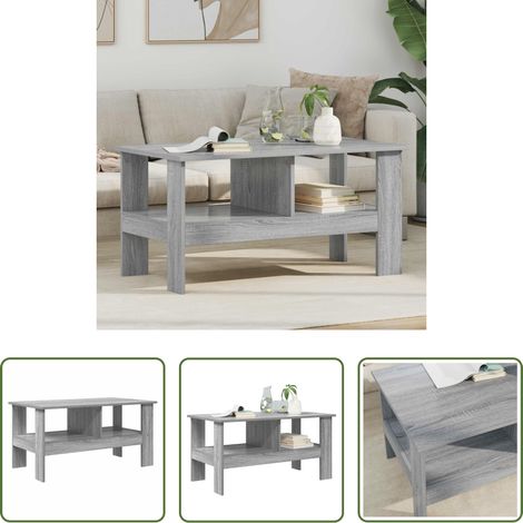 Wohnzimmer Couchtisch - Couchtisch Graues Sonoma 90 x 50 x 45 cm Holzwerkstoff (1/5)