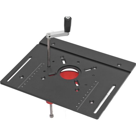 Système de levage manuel pour défonceuse, kit de système de levage manuel pour défonceuse, plaque de base pour scie à table de défonceuse, noir (1/5)
