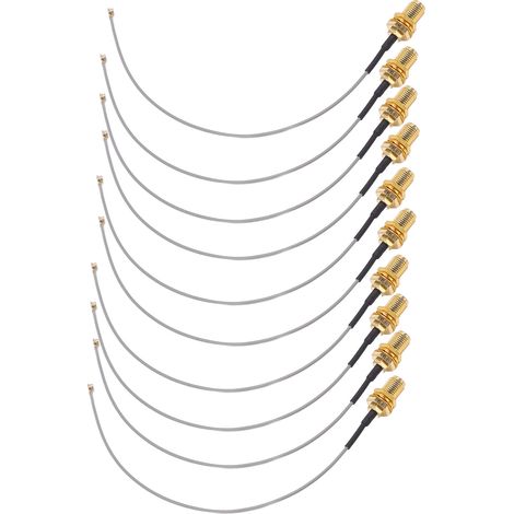 Câble adaptateur RF coaxial, câble d'extension IPEX vers SMA mâle, WiFi sans fil, vendu par paquets de 10. (1/5)