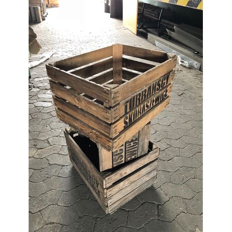 8 Massive Obstkisten "TS"  B WARE  weinkisten apfelkiste mit schöner Aufschrift (1/5)