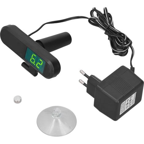 PH‐025W Aquarium-pH-Monitor mit Saugnapf, pH-Meter, Wasserqualitätstester für Aquarien, EU-Stecker 230 V (1/5)