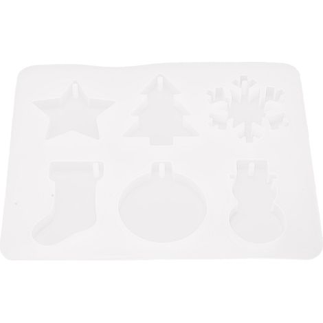 1 Moule en silicone organique, haute résistance, réutilisable, élastique, pour résine époxy, bricolage de Noël (1/5)