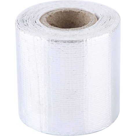 Ruban Adhésif d'Aluminium, Bande Adhésive Réfléchissante d'Enveloppe de Bouclier Thermique Ruban Adhésif en Aluminium Pour la Reparation de Joints Isolants(Argent 5M 5Cm) (1/5)