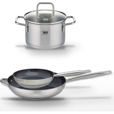 Lot 2 Poêles 24/32cm & Faitout 16cm Elo Profi Therm Platinum (1/5)