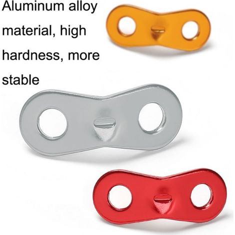 Boucle De Raccord - Alliage D Aluminium - Pour Corde De Tente - 38 X 15 Mm - 50 Pièces (1/5)