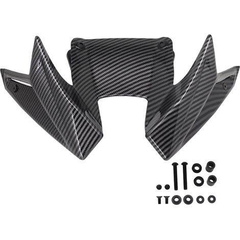 Ensemble d'ailes aérodynamiques pour moto améliorant la stabilité à haute vitesse, construction ABS pour les conditions de conduite agressives Aile de force d'appui de moto (1/4)