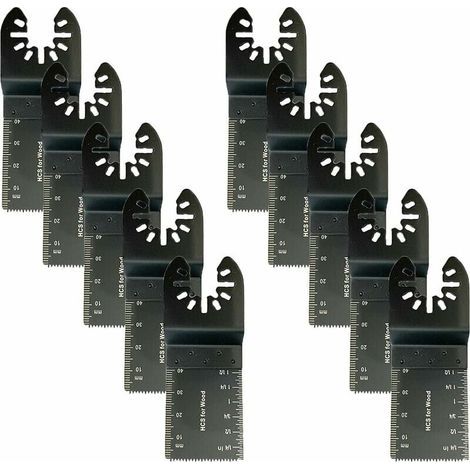 10 Pcs Multifunctional Saw Blades Accessories, 34mm Multi-Tool Blades, Universal Multi-Function Oscillating Tools, Universal Saw Blades for Fein Multimaster, Dewalt and More - LIAIKI (1/5)