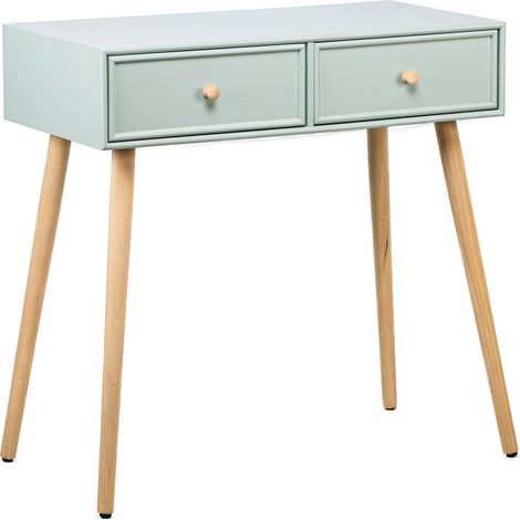 Nordlys - Console Table Scandinave en Bois avec 2 Tiroirs (1/5)