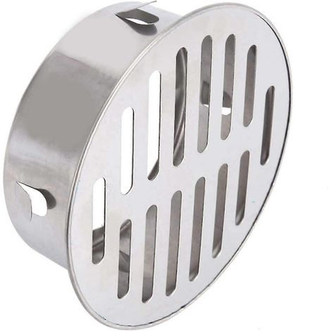 Bodenablauf aus Edelstahl, abnehmbarer, verstopfungsfreier runder Bodenablauf für Balkonspüle (110 mm, flache Öffnung) (1/3)