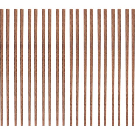 10 paires de baguettes en bois réutilisables, antidérapantes et durables pour une utilisation à la maison, à l'hôtel et au restaurant. (1/5)