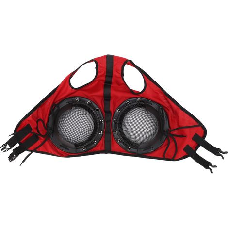 Lunettes de cheval rouges respirantes, coupe-vent, couvre-yeux de sable avec moitié détachable pour équipement de course (1/5)