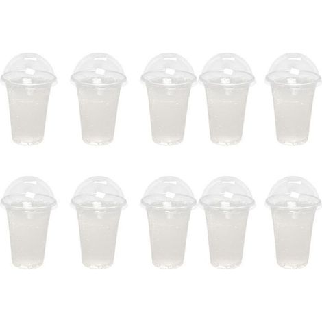 100 Becher mit gewölbten Deckeln