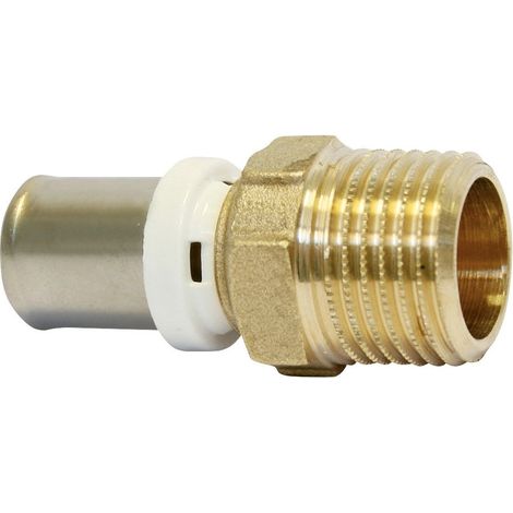 Raccord droit mâle multicouche 20/27 fixe à sertir - Ø26-3/4” - 30311-26-20 - Fixoconnect - Ayor (1/5)