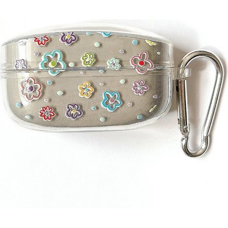 Étui de protection transparent en TPU antichoc pour écouteurs Bluetooth Sony WF-1000XM4 - Motif fleurs colorées (1/4)