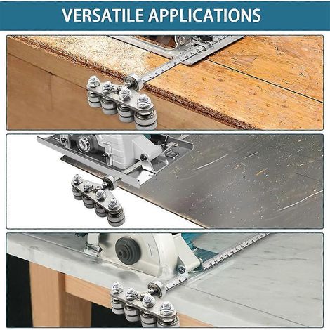 Rail de guidage professionnel pour scie circulaire, pour une coupe de précision - Pied à coulisse réglable en acier inoxydable pour scies circulaires (1/5)