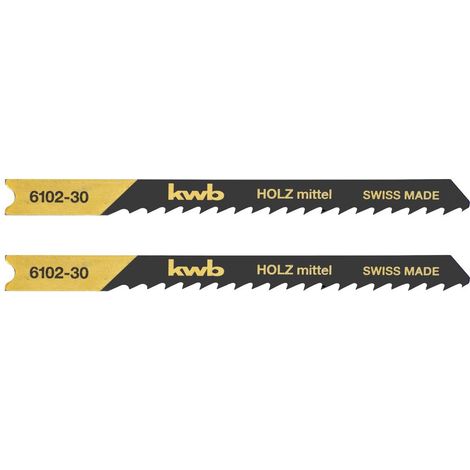 KWB Lame per seghetto alternativo, lavorazione di legno, dente rettificato, acciaio al carbonio HCS, medio - 610230 (1/2)