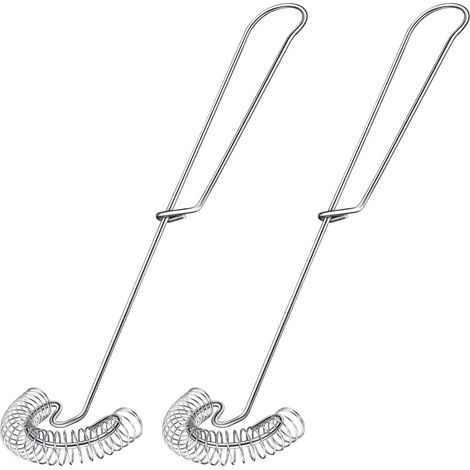 Lot de 2 fouets, acier inoxydable, ressort flexible, 26 cm, cuisine, œufs et lait (1/5)